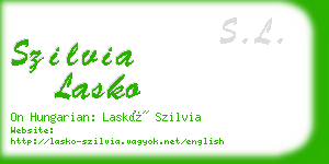 szilvia lasko business card